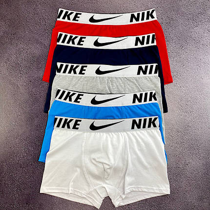 Чоловічі труси (набір білизни для чоловіків) Nike, комплект з 5 штук, бавовняний матеріал, фото 1