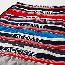 Набір чоловічих трусів (труси боксери для чоловіків) Lacoste DARK, бавовна, 3 шт, фото 5