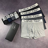 Комплект мужских трусов боксеров Calvin Klein Steel (хлопок 93%), 4 шт