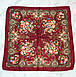 Хустка середня весняна літня квіткова бордова, фото 2