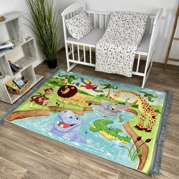 Турецькі дитячі килими на підлогу на гумовій основі 120Х180 см, фото 1