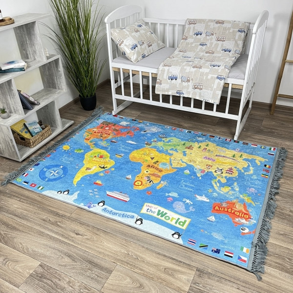 Турецькі дитячі килими на підлогу на гумовій основі 120Х180 см, фото 1