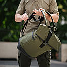 Роллтоп міський рюкзак RollTop Proof зелений на 20-24 літрів роллтоп із відділення під ноутбук, фото 5