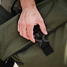 Роллтоп міський рюкзак RollTop Proof зелений на 20-24 літрів роллтоп із відділення під ноутбук, фото 9