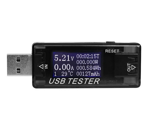 USB тестер Keweisi KWS-MX17 напруги (4-30V) і струму (0-5A), Black