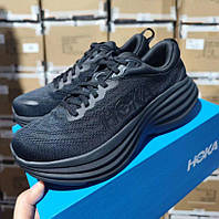 Кроcівки hoka one one mens bondi 8 black running shoes л