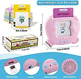 Кишенькова абетка: розмовні картки Монтессорі для вивчення англійської мови на 224 слова Рожевий, фото 6