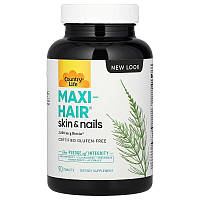 Комплекс для волос, кожи и ногтей Country Life "Maxi-Hair Skin & Nails" усиленые витамины (90 таблеток)