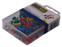 Кнопки цветные, 50 шт. в пластиковой коробке