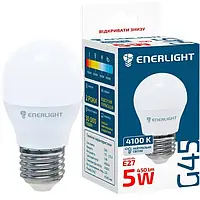 Лампа светодиодная ENERLIGHT G45 5ВТ 4100K E27