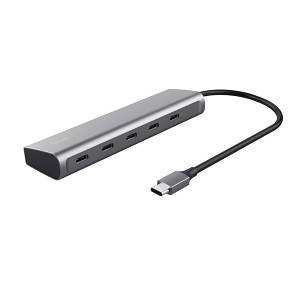 USB-хаб TRUST Halyx USB-C  -  5x USB-C Silver