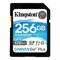 Картка пам'яті SDXC 256GB UHS-I/U3 Class 10 Kingston Canvas Go! Plus R170/W90MB/s (SDG3/256GB)