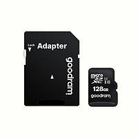Картка пам'яті MicroSDXC 128 GB UHS-I Class 10 GOODRAM + SD-adapter (M1AA-1280R12)