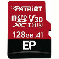 Картка пам'яті MicroSDXC 128 GB UHS-I/U3 Class 10 Patriot EP A1 R90/W80MB/s + SD-adapter (PEF128GEP31MCX)