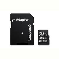 Картка пам'яті MicroSDXC 256 GB UHS-I Class 10 GOODRAM + SD-adapter (M1AA-2560R12)