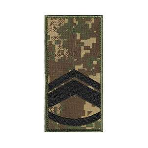 Вишитий погон майстер-сержант Хижак піксель на липучці., фото 1