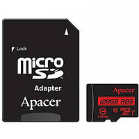 Картка пам'яті MicroSDHXC 128 GB UHS-I Class 10 Apacer + SD adapter (AP128GMCSX10U5-R)