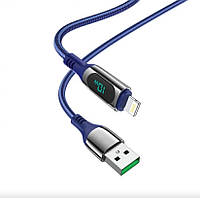 Кабель зарядки HOCO S51 20W 1.2М для Apple iPhone iPad USB к Lightning Синий