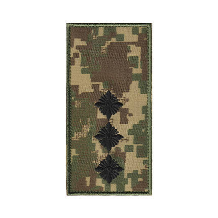 Вишитий погон старшого лейтенанта Хижак піксель на липучці., фото 1