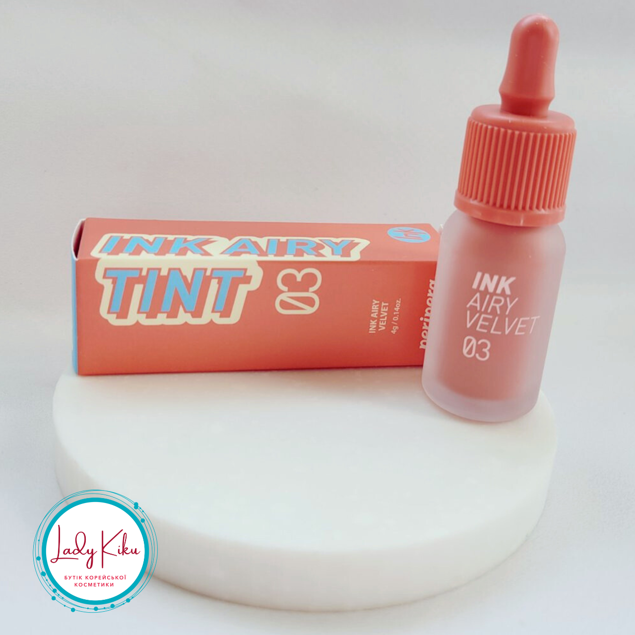 Стійкий тінт-помада для губ Peripera Ink Airy Velvet #03 Cartoon Coral 4g