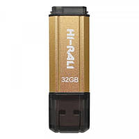 Флешнакопичувач USB 32 GB Hi-Rali Stark Series Gold (HI-32GBSTGD)