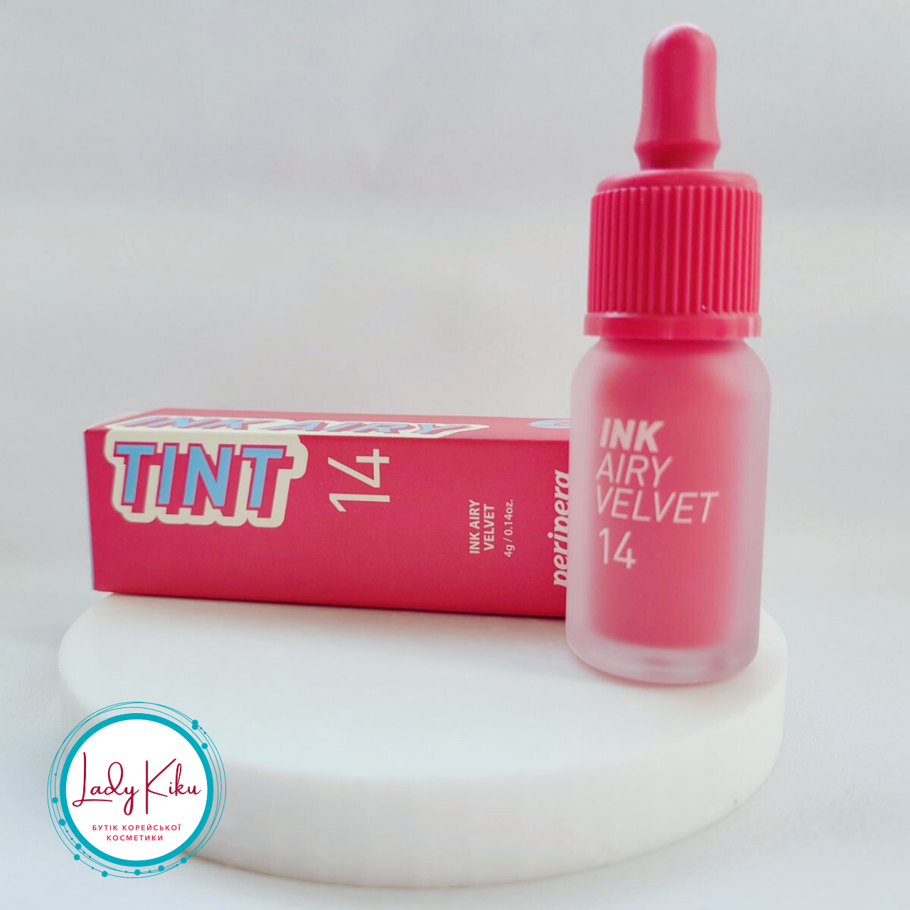 Стійкий тінт-помада для губ Peripera Ink Airy Velvet #14 Rosy Pink 4g