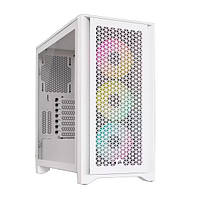 Корпус Corsair iCUE 4000D RGB AirFlow Tempered Glass White (CC-9011241-WW) без БЖ