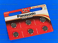 Батарейка Panasonic CR 2032 BLI 6шт Lithium (CR-2032EL/6B)