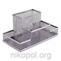 Органайзер канцелярський "Сітка" 3683-S металевий, сріблястий