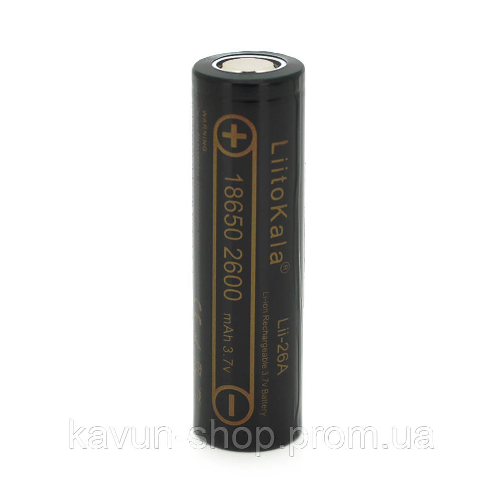 Аккумулятор 18650 Li-Ion LiitoKala Lii-26A, 2600mAh (2450-2650mAh), 3 ...