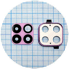 Скло камери Huawei P40 Lite JNY-LX1 рожеве в рамці