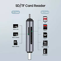 Картрідер Ugreen USB3.0 та USB TypeC для карт SD, MicroSD, TF, фото 5