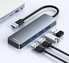 USB Хаб Baseus 4xUSB 3.0 з підтримкою 2.0 USB TypeA, фото 4
