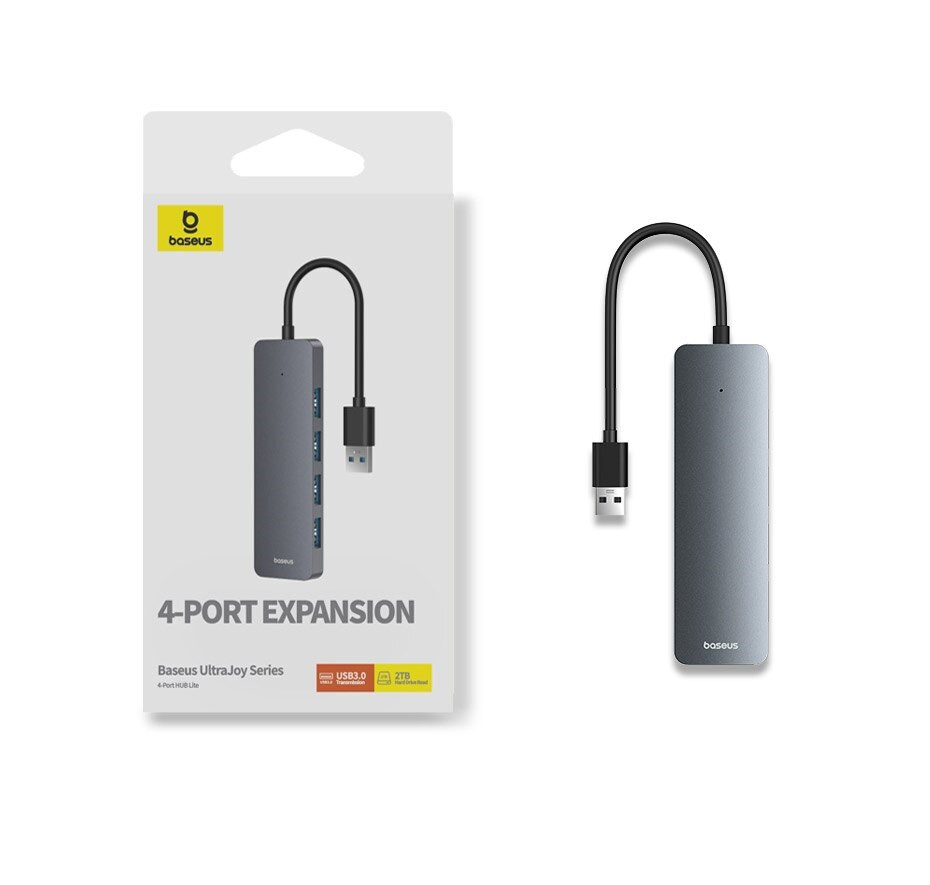 USB Хаб Baseus 4xUSB 3.0 з підтримкою 2.0 USB TypeA