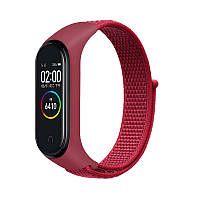 Ремешок Original Design Nylon Strap для фітнес-браслета Xiaomi Mi Band 5, Mi Band 6, Red Wine