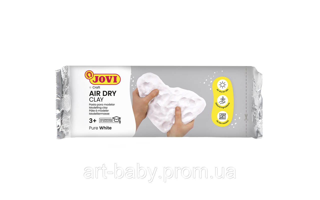 Паста для моделювання самозастигаюча JOVI Air Dry біла 250 г (83)