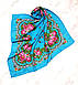 Хустка середня весняна літня квіткова блакитна, фото 2