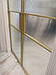 Підвісні розсувні двері з рифленим склом флутс у профілі золото, фото 3