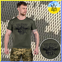 Футболка для военных Coolmax ЗСУ олива Пехота, потоотводящая мужская футболка олива, койот