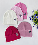 Шапка для дівчаток Осінь/весна Міні Маус Розмір 42-44 (3-6 місяців) Мікс кольорів 3286(42-44) Vertex, фото 2