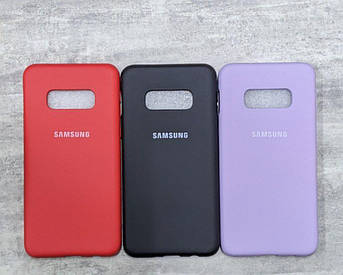 Чохол Silicone Case з мікрофіброю для Samsung S10e