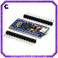 Микроконтроллер Arduino PRO Micro ATmega32u4 5В micro-Usb