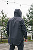 Чоловіча куртка з капюшоном Softshell сіра демісезонна Розміри: S, M, L, XL, XXL, XXXL, фото 2