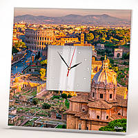 Оригинальные стильные часы путешественника "Рим. Италия" подарок в спальню