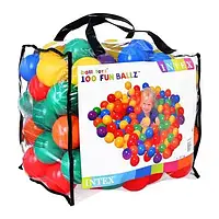 Набор пластиковых шариков 100 штук для сухих бассейнов Intex 49600 Мячики для бассейнов