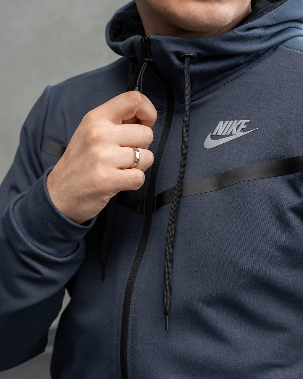 Спортивный костюм мужской подростковый Nike Tech Fleece весна осень весенний осенний серый (не кашлатится) - фото 5 - id-p2131225495