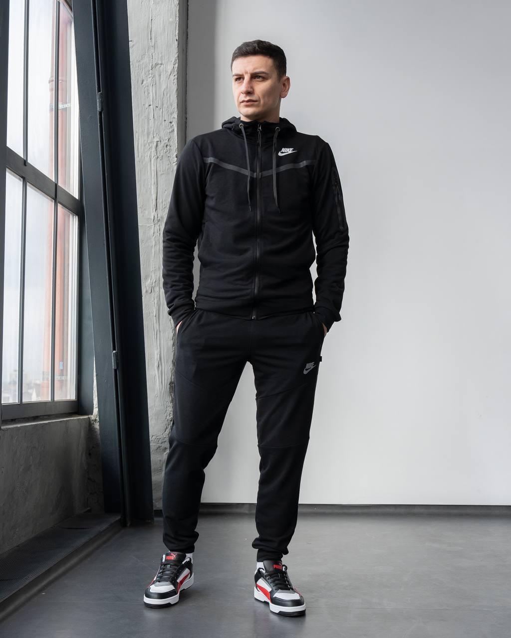 Спортивный костюм мужской подростковый Nike Tech Fleece весна осень весенний осенний серый (не кашлатится) - фото 6 - id-p2131225495