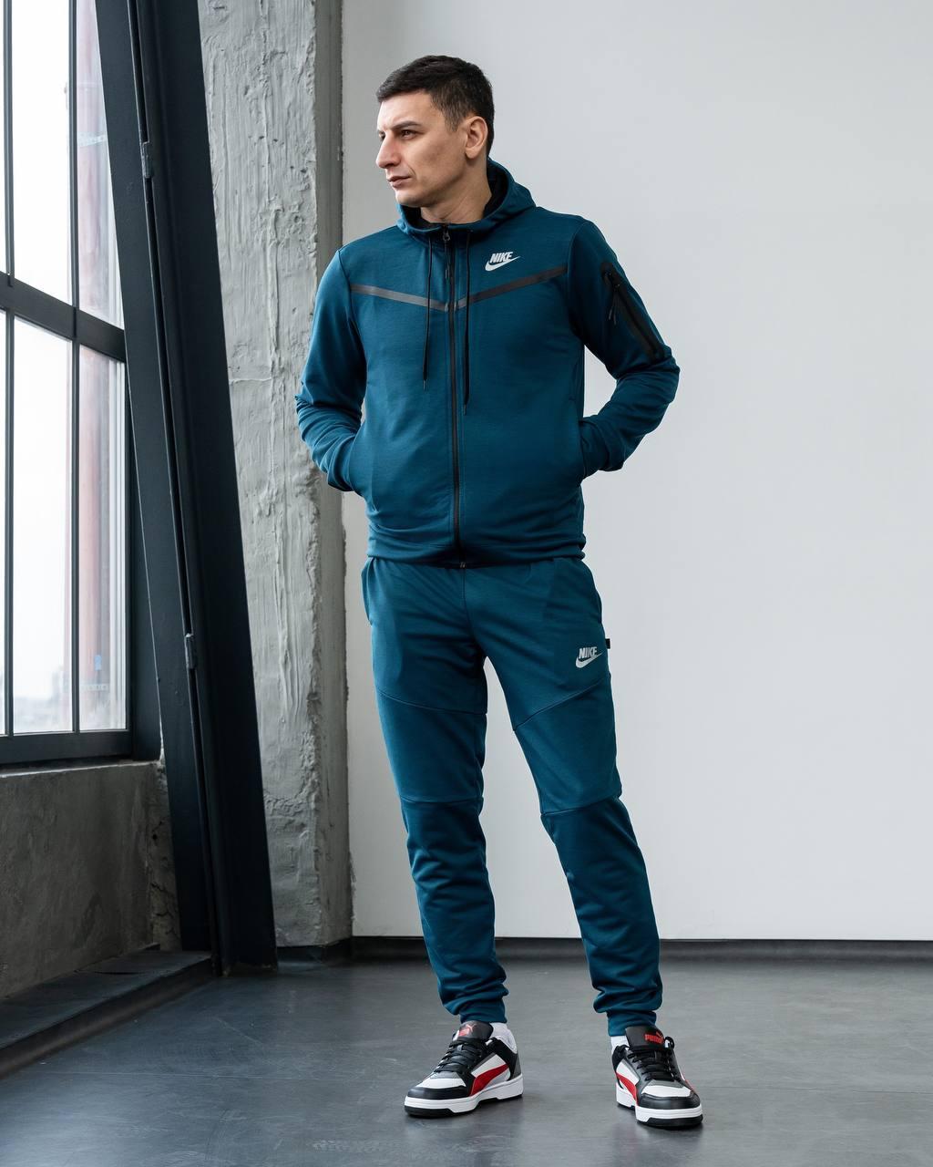 Спортивный костюм мужской подростковый Nike Tech Fleece весна осень весенний осенний серый (не кашлатится) - фото 9 - id-p2131225495