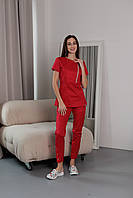 Професійний медичний костюм "Джеккі" у червоному кольорі