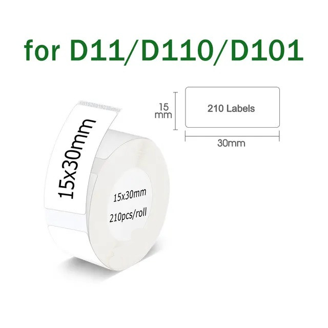 Термоетикетки 15*30мм для принтерів Niimbot D11 / D110 / D101